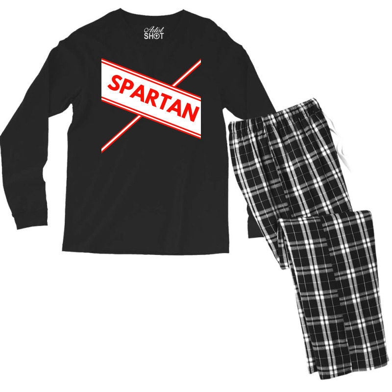 Spartan Cheerleader Cheerleader Costume Design Long Sleeve T Shirt Men's Long Sleeve Pajama Set | Artistshot