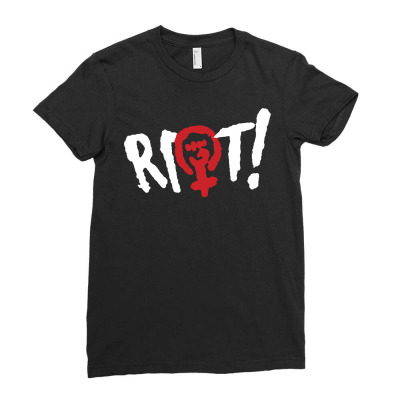 Riot! Ladies Fitted T-shirt Designed By Blqs Apparel