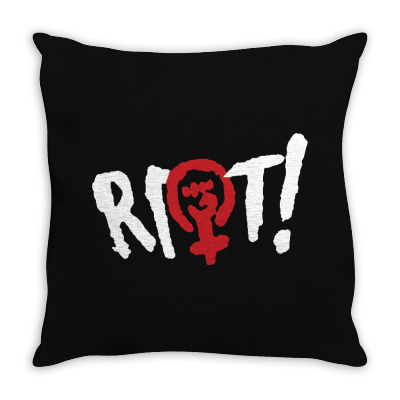Riot! Throw Pillow Designed By Blqs Apparel
