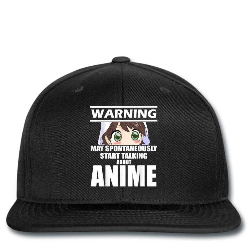 Warning May Spontaneously Start Talking About Anime T Shirt Printed Hat | Artistshot