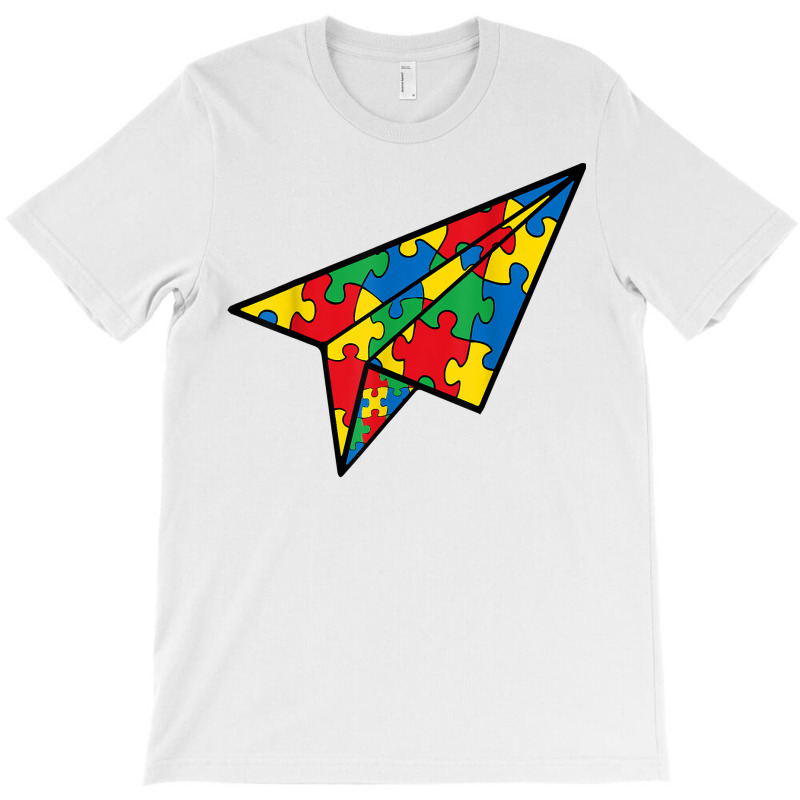 Paper Airplane Puzzle Piece Autism Awareness Boys Kids T Shirt T-shirt | Artistshot