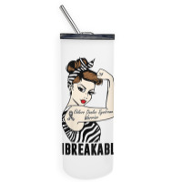 Womens Ehlers Danlos Syndrome Warrior Unbreakable Strong Woman V Neck Skinny Tumbler | Artistshot