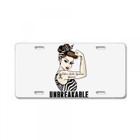 Womens Ehlers Danlos Syndrome Warrior Unbreakable Strong Woman V Neck License Plate | Artistshot