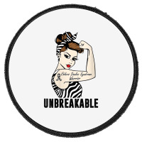 Womens Ehlers Danlos Syndrome Warrior Unbreakable Strong Woman V Neck Round Patch | Artistshot