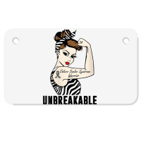 Womens Ehlers Danlos Syndrome Warrior Unbreakable Strong Woman V Neck Motorcycle License Plate | Artistshot