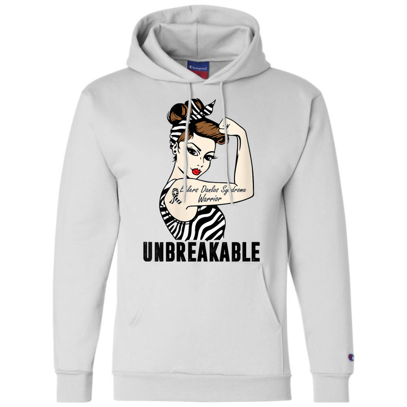 Womens Ehlers Danlos Syndrome Warrior Unbreakable Strong Woman V Neck Champion Hoodie | Artistshot