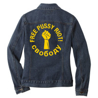 Free Pussy Riot Ladies Denim Jacket | Artistshot