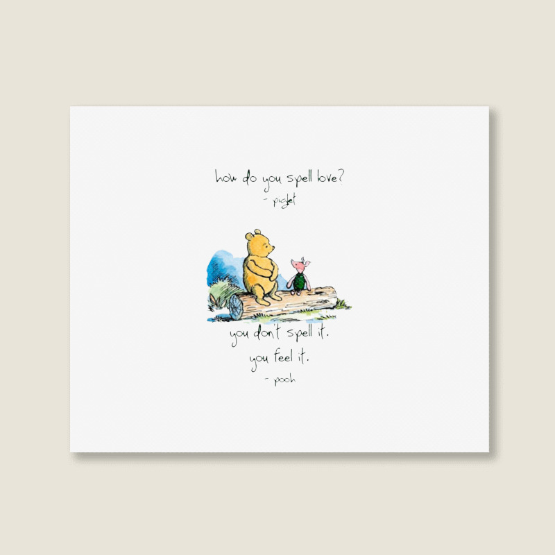 Bear And Piglet Landscape Canvas Print | Artistshot