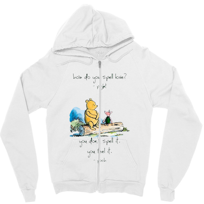 Bear And Piglet Zipper Hoodie | Artistshot