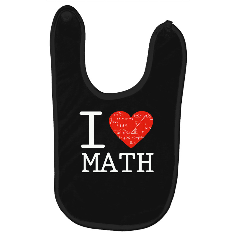 I Love Mathematics Baby Bibs | Artistshot