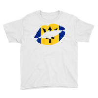 Womens Barbados Lips Kiss Barbadian Flag Pride Bajan Gift T Shirt Youth Tee | Artistshot