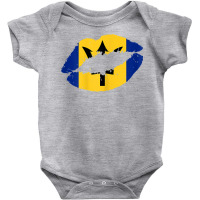 Womens Barbados Lips Kiss Barbadian Flag Pride Bajan Gift T Shirt Baby Bodysuit | Artistshot