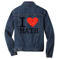 I Love Mathematics Men Denim Jacket | Artistshot