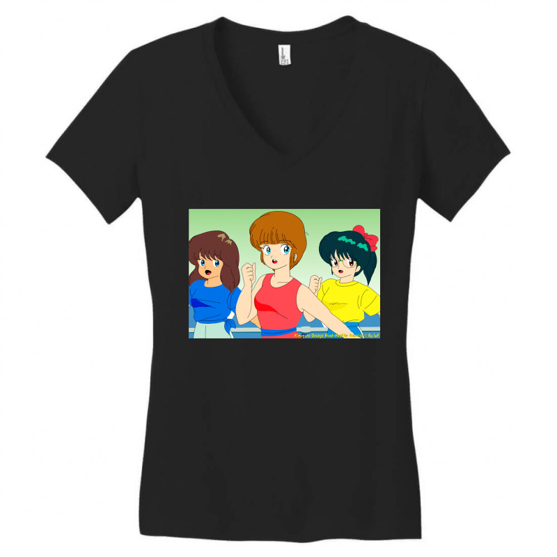 Retro  Anime Cute Call Me Women's V-Neck T-Shirt by KaliyahArtists | Artistshot