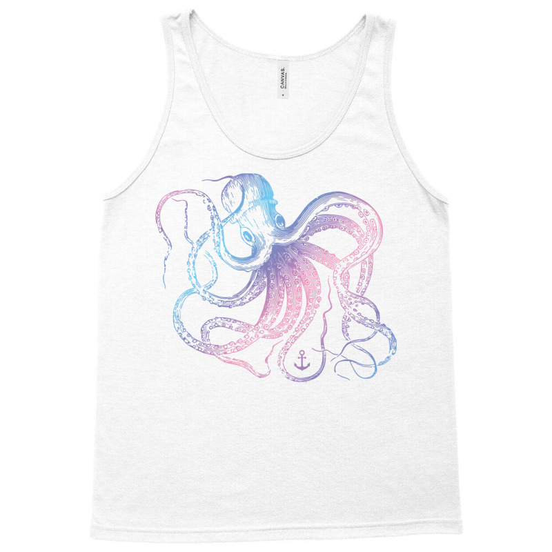 Vintage Octopus Marine Biologist Cool Ocean Sea Life Gifts 1 Pullover Tank Top | Artistshot