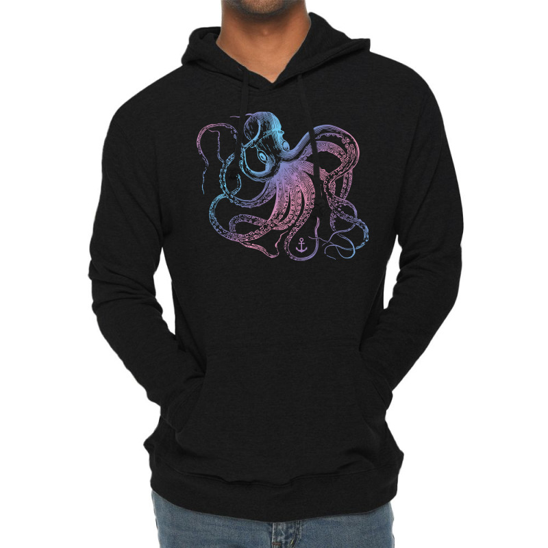 Vintage Octopus Marine Biologist Cool Ocean Sea Life Gifts 1 Pullover Lightweight Hoodie | Artistshot