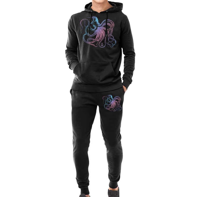 Vintage Octopus Marine Biologist Cool Ocean Sea Life Gifts 1 Pullover Hoodie & Jogger Set | Artistshot