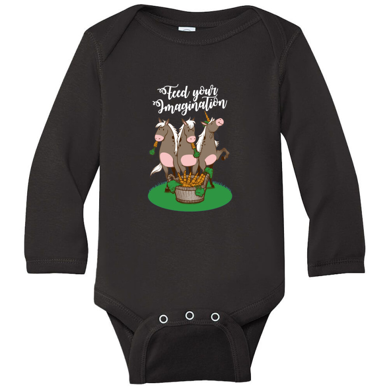 Feed Your Imagination Long Sleeve Baby Bodysuit by keadaanmu | Artistshot