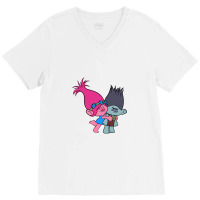 Branch And Poppy Trolls V-neck Tee | Artistshot