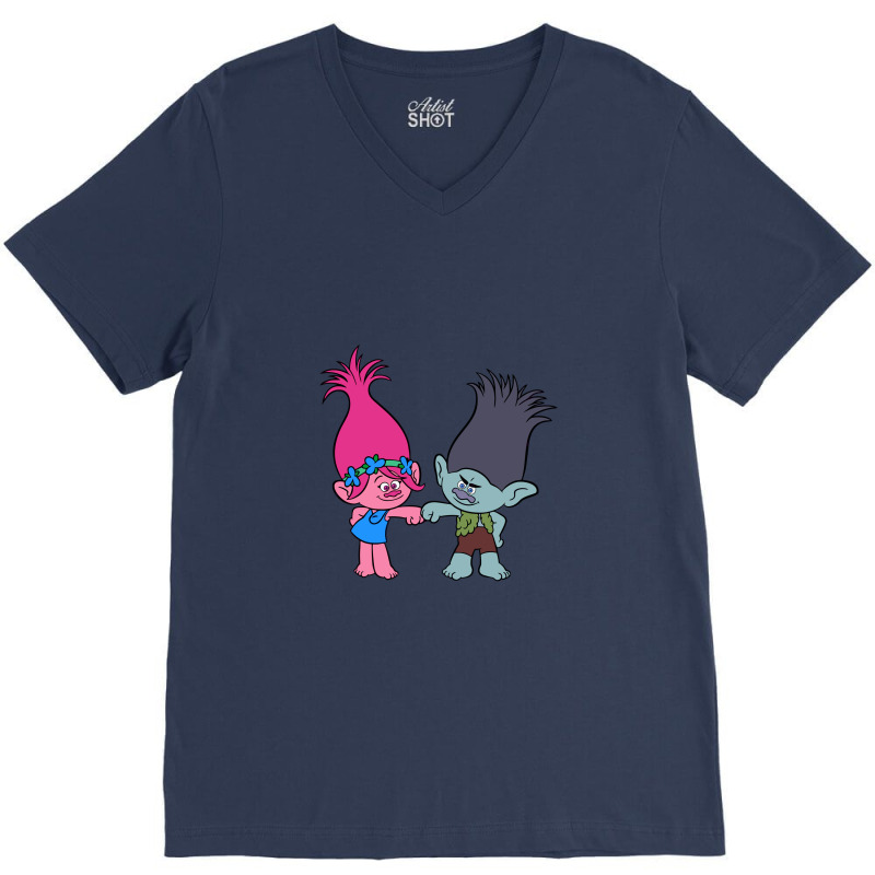 Branch And Poppy Trolls V-neck Tee | Artistshot