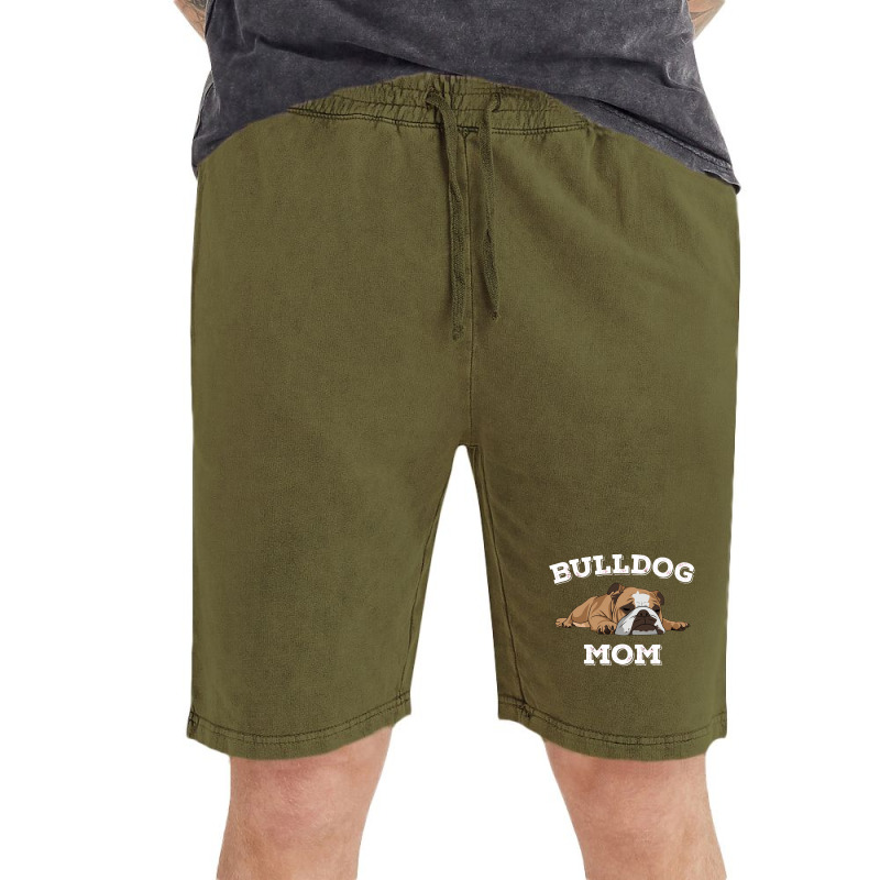 Bulldog Womens Bulldog Mom Vintage Short | Artistshot