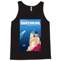 Vintage Style Santorini Travel Tank Top | Artistshot