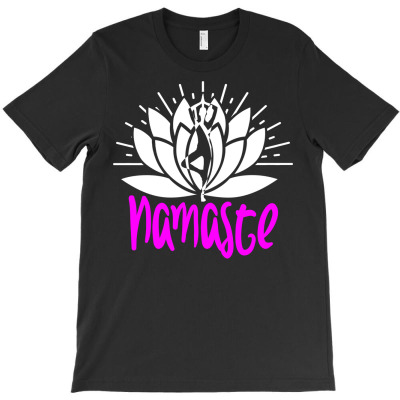 Yoga Shirt Namaste Lotus Meditation Gift Tee T-shirt Designed By Dani Ramdan