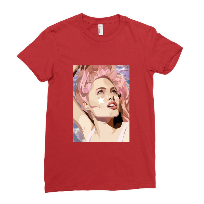 Angelina Jolie Cigarette Charming Ladies Fitted T-Shirt by trokeryth | Artistshot