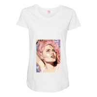 Angelina Jolie Cigarette Charming Maternity Scoop Neck T-shirt | Artistshot