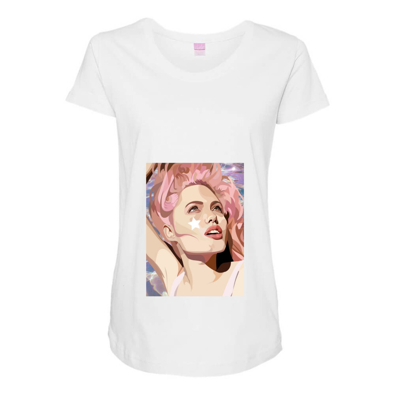 Angelina Jolie Cigarette Charming Maternity Scoop Neck T-shirt by trokeryth | Artistshot