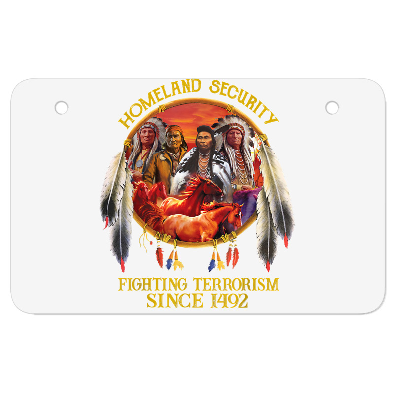 Original Founding Fathers Native American Indian Tribe T Shirt Atv License Plate | Artistshot