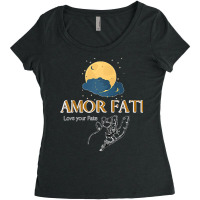 Amor Fati Friedrich Nietzsche Love Your Destiny Philosopher Raglan Bas Women's Triblend Scoop T-shirt | Artistshot