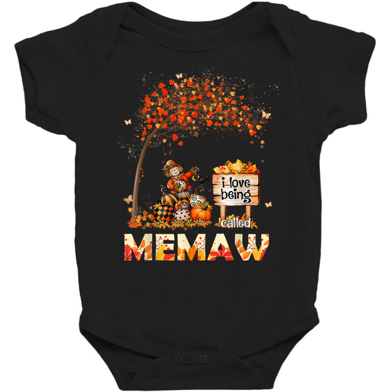 I Love Being Called Memaw Farmer Fall Leaves Autumn Season T Shirt Baby Bodysuit by sugruewxrivestsxe | Artistshot