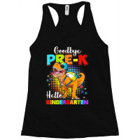 Dinosaur Goodbye Preschool Graduation Hello Kindergarten Racerback Tank | Artistshot