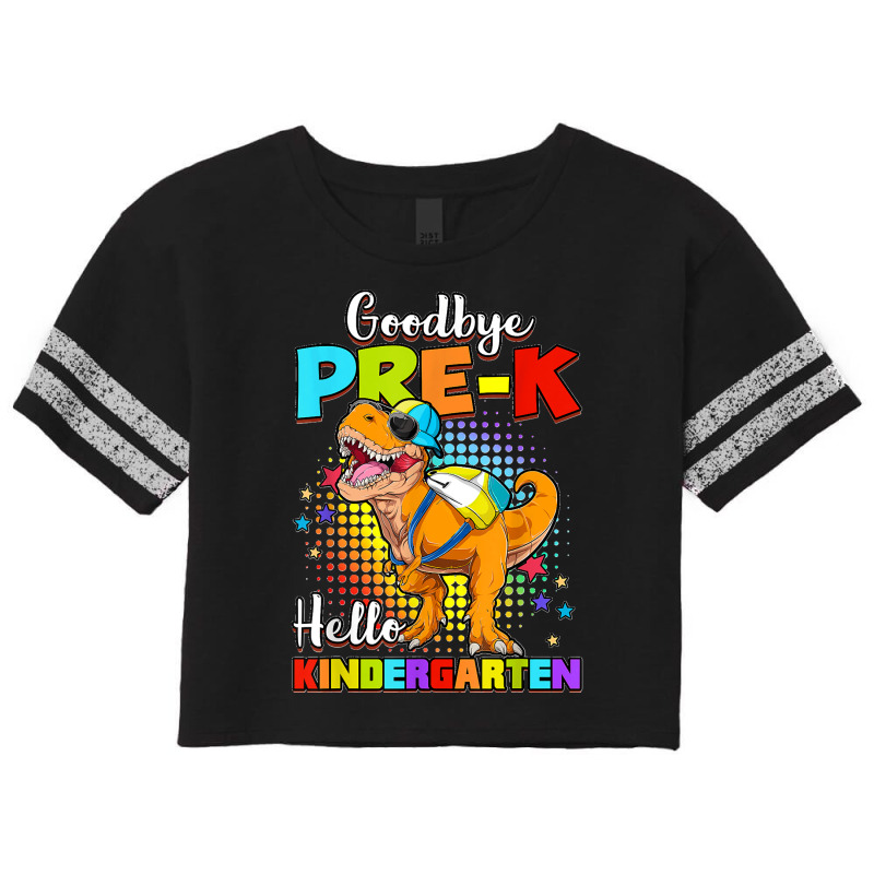 Dinosaur Goodbye Preschool Graduation Hello Kindergarten Scorecard Crop Tee | Artistshot