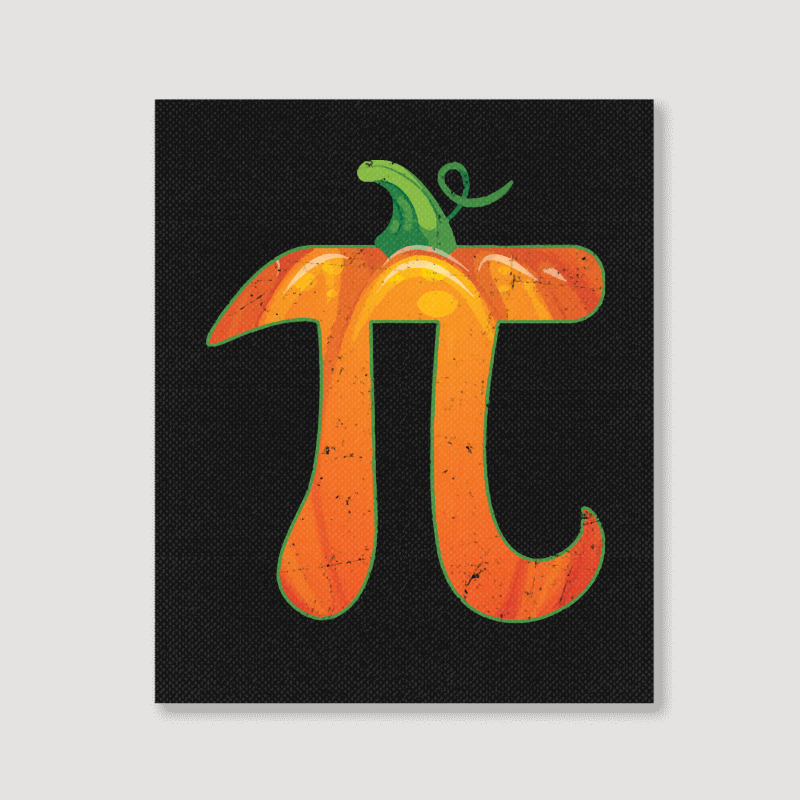 Pumpkin Pi Halloween Costume T  Shirt Funny Pumpkin Pi Halloween Costu Portrait Canvas Print | Artistshot