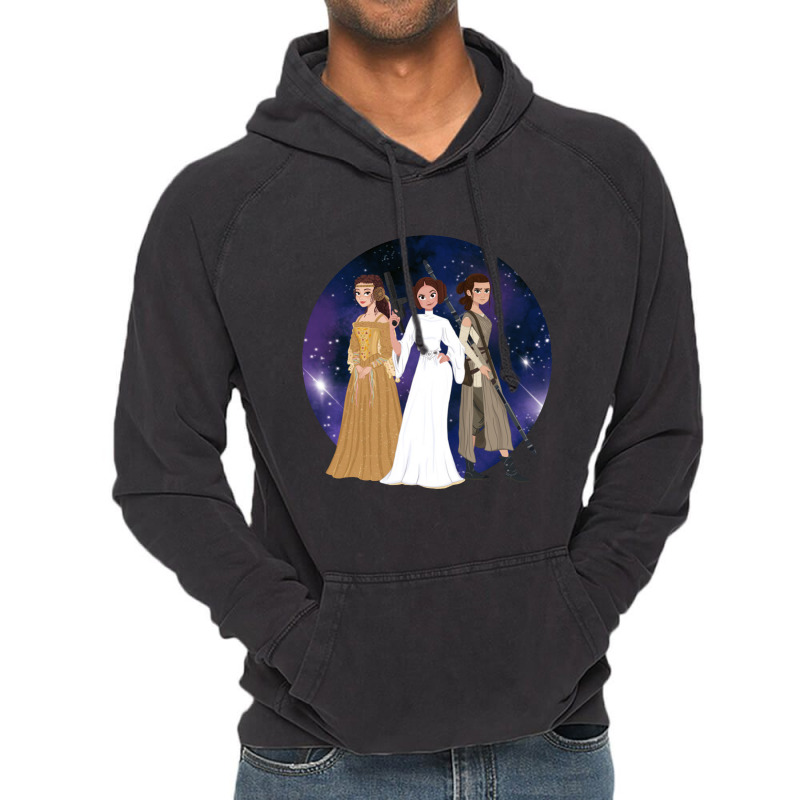 Custom Leia Rey Padme Vintage Hoodie By Metrotp Artistshot