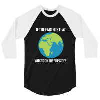 Flat Earth 3/4 Sleeve Shirt | Artistshot