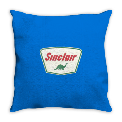 Vintage Sinclair Logo Throw Pillow Designed By Tasha
