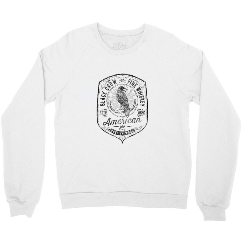 Black Crow Fine American Whiskey Vintage Graphic Men Women Crewneck Sweatshirt | Artistshot