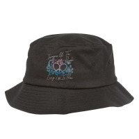 Imagine Hippie People Living Life In Peace And Love Lover Gift Bucket Hat | Artistshot