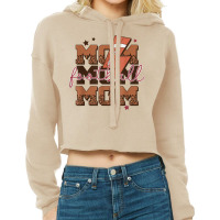 Football Mom Lightning Bolt Football Season Game Day Vibes T Shirt Cropped Hoodie | Artistshot