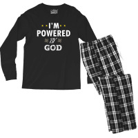 I'm Powered By God Men's Long Sleeve Pajama Set | Artistshot