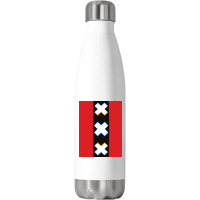 Amsterdam Flag Xxx Netherlands Holland Red Black White Stainless Steel Water Bottle | Artistshot