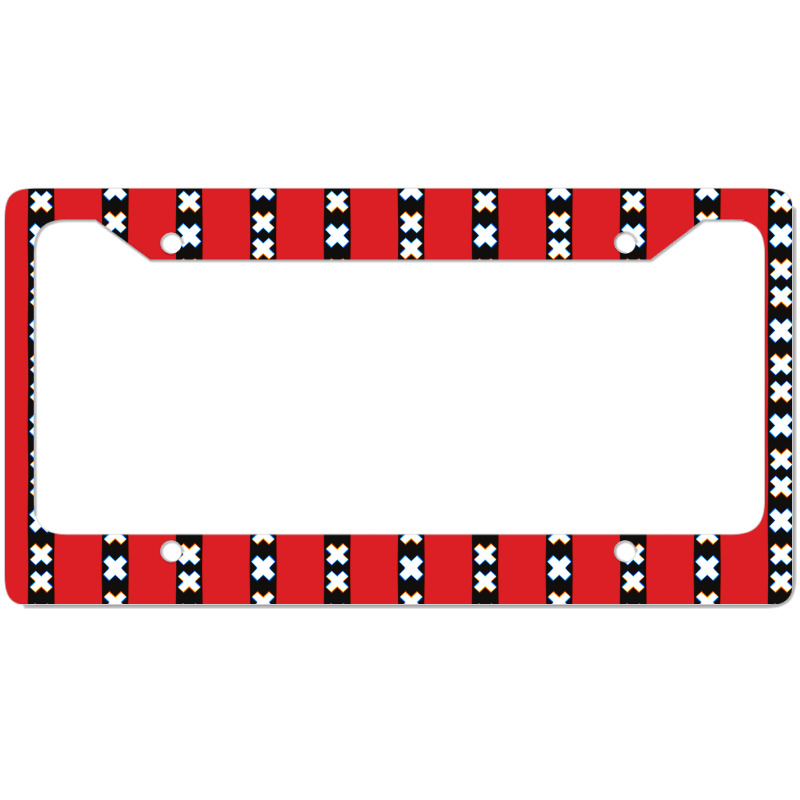 Amsterdam Flag Xxx Netherlands Holland Red Black White License Plate Frame | Artistshot