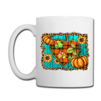 Fall Pumpkins And Sunflowers Heart Coffee Mug | Artistshot