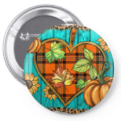 fall pumpkins and sunflowers heart Pin-back button | Artistshot