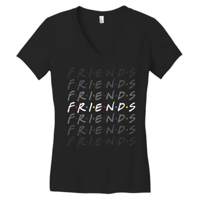 Friends Tv Show For Dark Women's V-neck T-shirt Designed By Sengul