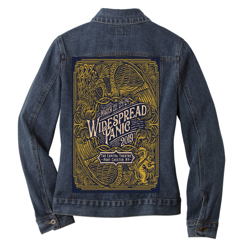 Widespread Panic - March 2019 Ladies Denim Jacket by hugo chanavaro | Artistshot