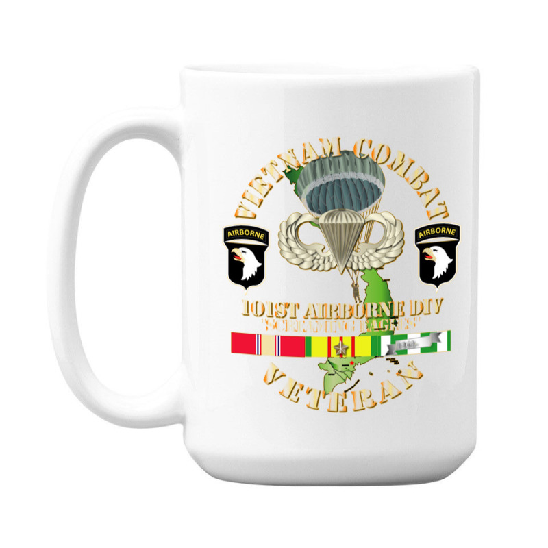 Vietnam Coombat Veteran W 101st Airborne 15 Oz Coffee Mug | Artistshot